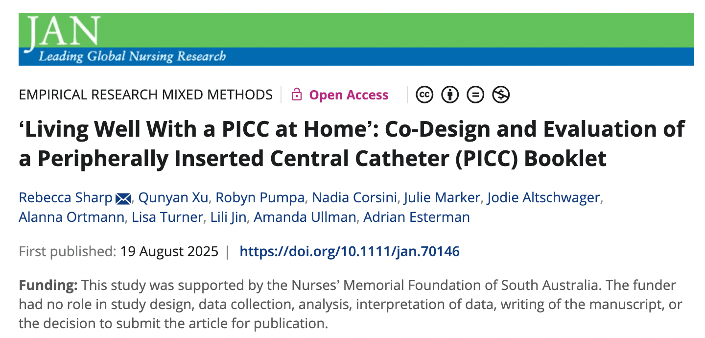 Empowering Patients at Home: Co-Designing a PICC Booklet